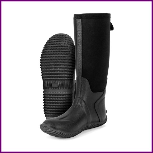 Shoes - Waterproof Neoprene Rubber Boots Women's Work Hunting Rain Mud Size Up